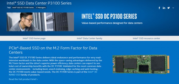 Intel SSD DC P3100