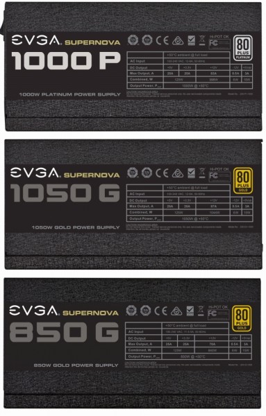 EVGA SuperNOVA 850 GS, 1050 GS, SuperNOVA 1000 PS