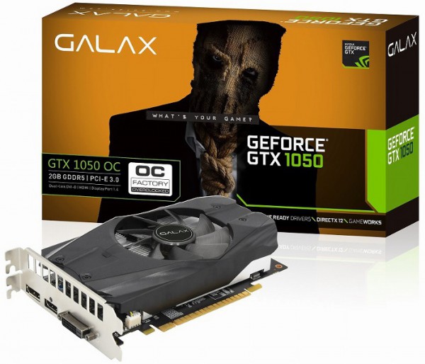 Galax GeForce GTX 1050 OC (GF PGTX1050-OC2GD5)