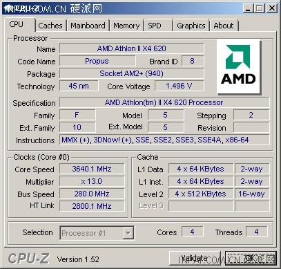 Athlon II X4 620