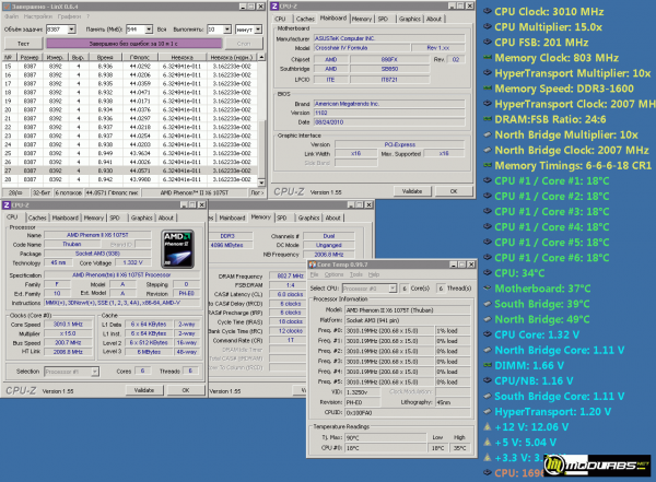 linx phenom x6 1075t 3010mhz idle