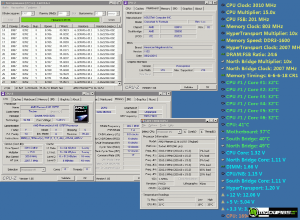 linx phenom x6 1075t 3010mhz on load