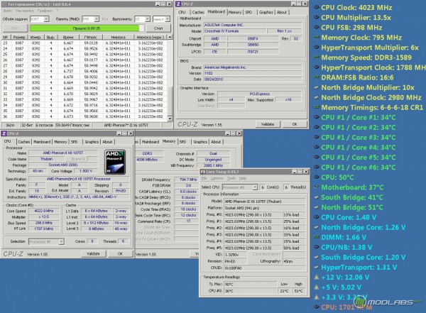 linx CPU-Z phenom II X6 2980MHz 1075T load