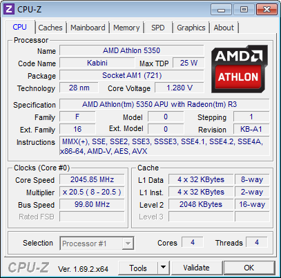 AMD AM1 Athlon 5350