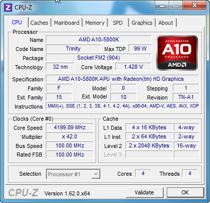 AMD A10-5800K и AMD A4-5300