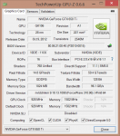 Скриншот GPU-Z видеокарты Inno3D GeForce GTX 650 Ti
