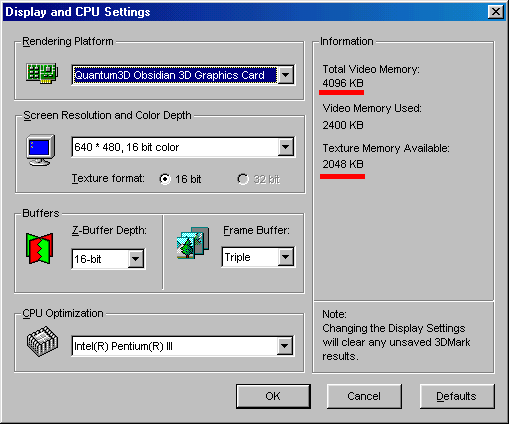 Advanced SST SLI 3DMark2000 settings