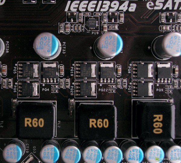 Biostar TP67XE - Vcore mosfets, inductors and drivers