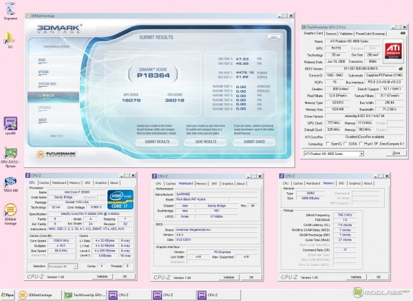 Обзор Sapphire Pure Black P67 Hydra - Тест 3Dmark Vantage - Radeon HD4850 hydra overclocked