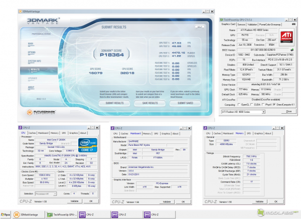 Обзор Sapphire Pure Black P67 Hydra - Тест 3Dmark Vantage - Radeon HD4850 hydra overclocked - результат разгона
