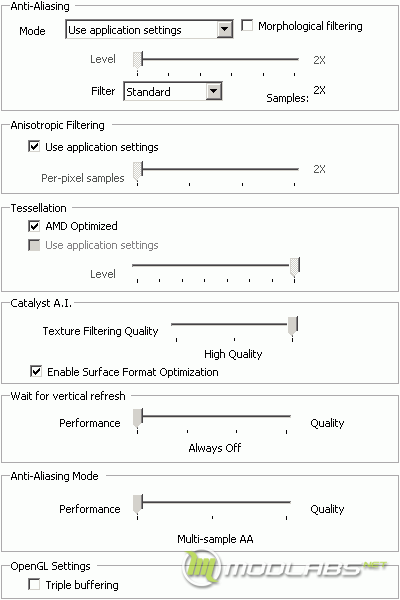 AMD Catalyst driver settings