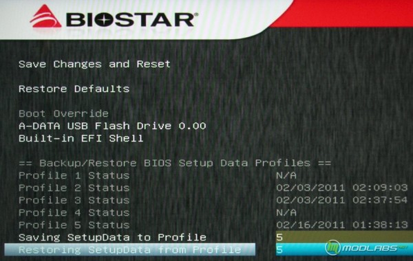 Biostar TP67XE - BIOS - Save & Exit Menu