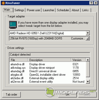 Sapphire Radeon HD6950 - RivaTuner v2.25