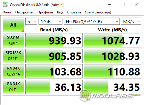 Samsung 970 Evo Plus in ASUS ARION Crystal DM