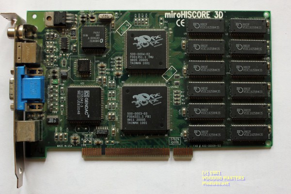 miroHISCORE 3D miroMEDIACanopus Corp. 6MB - Made in USATaiwan - 9813 - 400-00009-102
