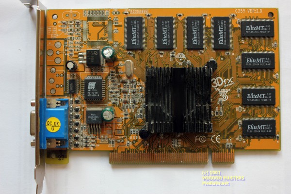 PowerColor evilKING 3 Pro C355 VER:2.0 16MB SDRAM 5.5ns 166MHz PCI - Made in Taiwan - 0104