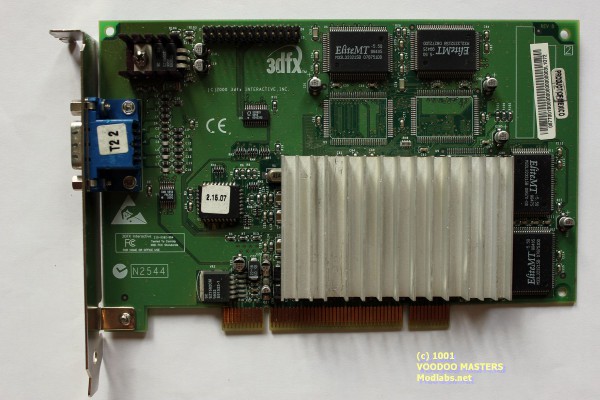 STB 3dfx Voodoo3 3000 Rev D 16MB SGRAM 5.5ns 166MHz PCI - Product of Mexico - 0700 - 210-0382-004