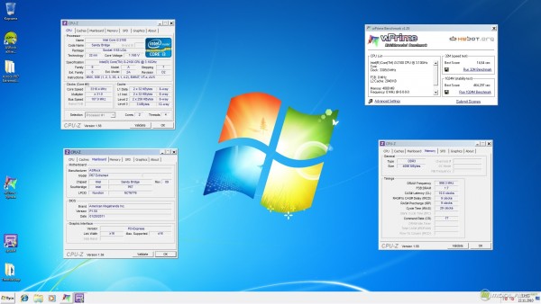 WPrime 32M и WPrime 1024M на Core i3-2100 (Sandy Bridge)