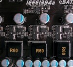 Biostar TP67XE - Vcore mosfets, inductors and drivers