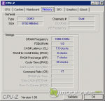 CPU-Z 4x2048Mb DDR3 2133 MHz 7-8-7-20 1T