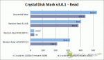 Crucial m4 128 Gb - FW0009 vs FW0002 - Crystal Disk Mark - Read