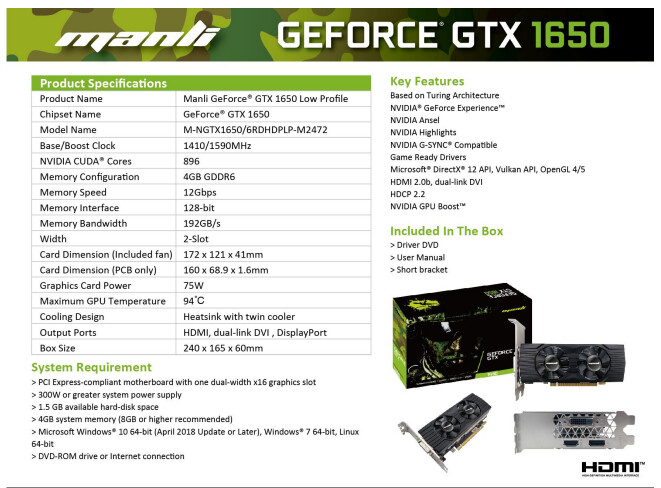 GeForce GTX 1650 ModLabs