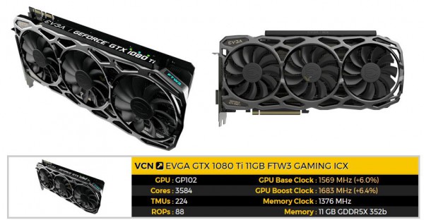 EVGA GeForce GTX 1080 Ti FTW3 GAMING (11G-P4-6696-KR)