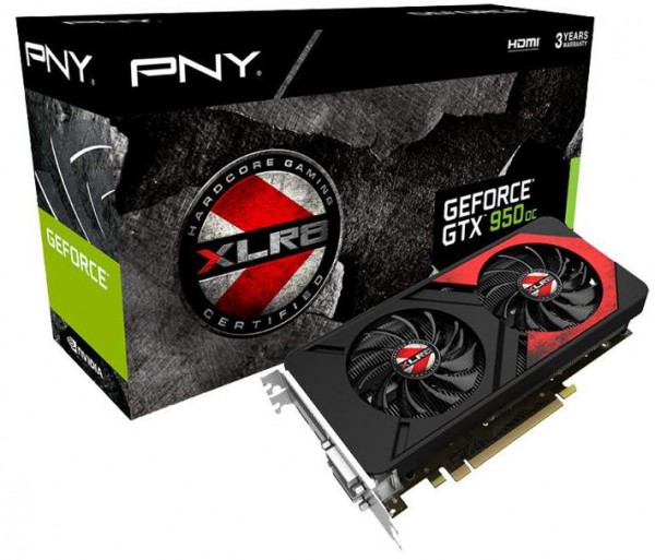 PNY GeForce GTX 950 2 GB XLR8 OC GAMING