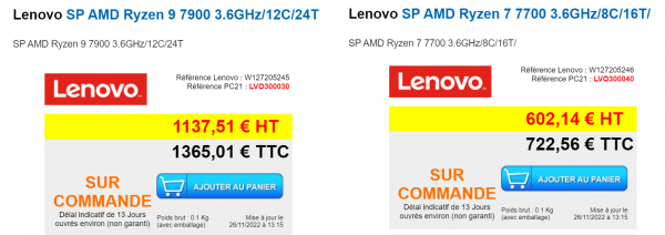 AMD Ryzen 9 7900, Ryzen 7 7700, Ryzen 5 7600