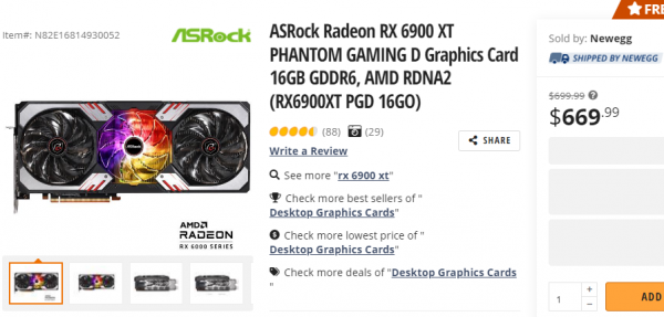 ASRock Radeon RX 6900 XT Phantom Gaming D