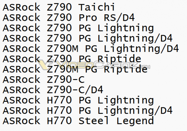 ASRock Intel Z790 и H770