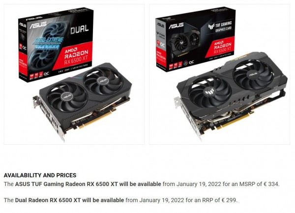 ASUS Radeon RX 6500 XT