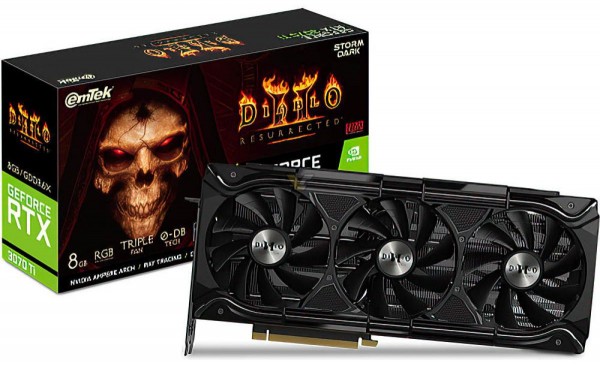 Emtek GeForce RTX 3070 Ti Storm Dark Diablo 2 Resurrected Edition