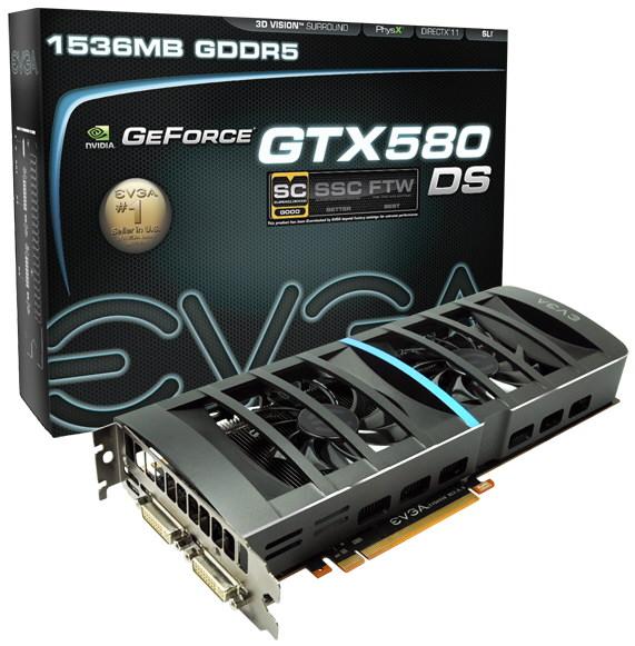 Видеокарта EVGA GeForce GTX 580 DS Superclocked