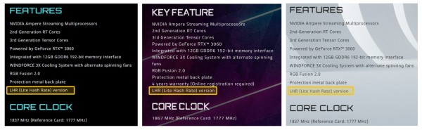 Gigabyte GeForce RTX 3060 LHR