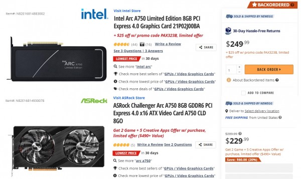 Intel Arc A750 Limited Edition