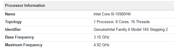 Core i9-10980H