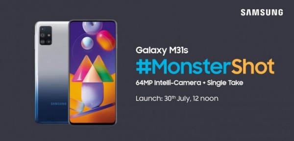 Смартфон Samsung Galaxy M31s с экраном sAMOLED Infinity-O будет представлен 30 июля