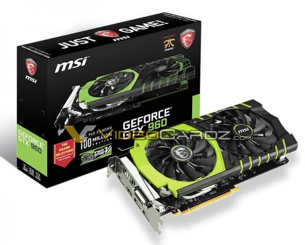 MSI GeForce GTX 960 Gaming OC, GeForce GTX 960 100ME