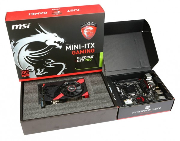 MSI Z87I Gaming AC, MSI GTX 760 Gaming OC ITX