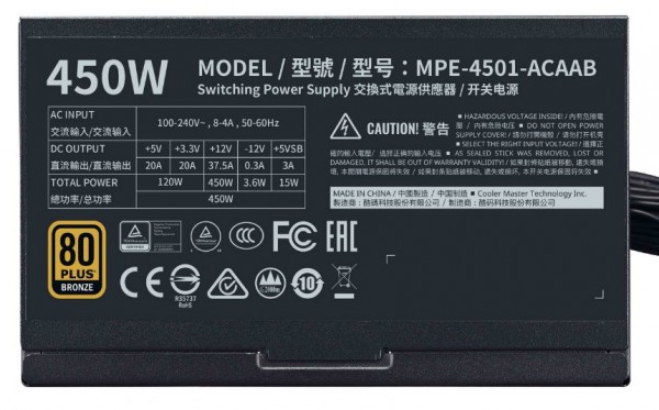 Cooler Master, MWE BRONZE - V2