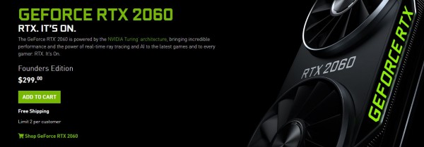 NVIDIA GeForce RTX 2060 Founders Edition