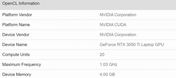 NVIDIA GeForce RTX 3050 Ti