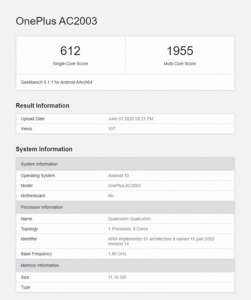 OnePlus Z, AC2003