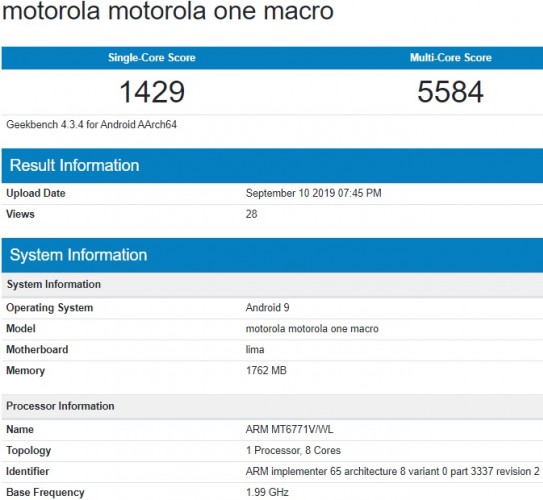 Motorola One Macro