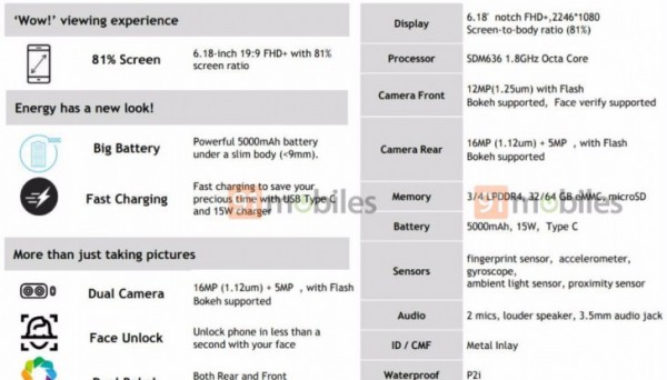 Motorola Moto P30 Note