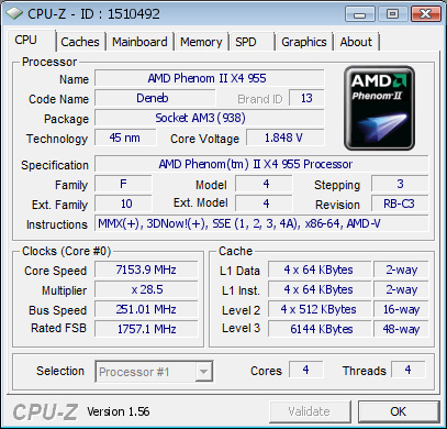 разгон Phenom II X4 955 Black Edition