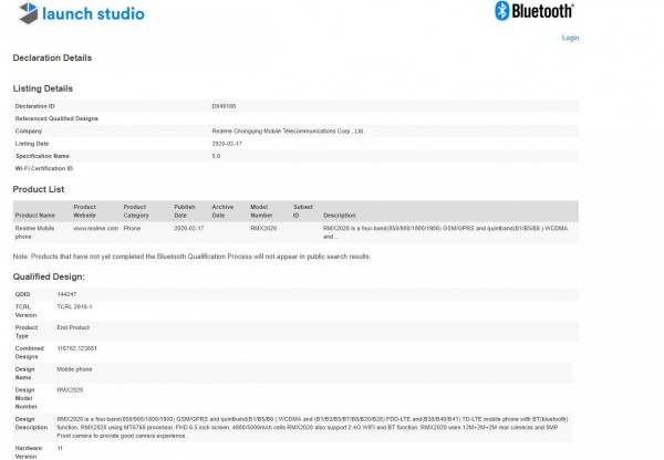 RMX2020, Realme