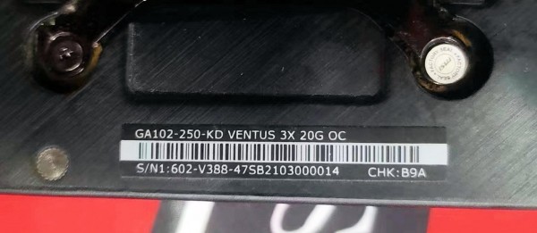 MSI GeForce RTX 3080 Ventus 3X OC 20GB