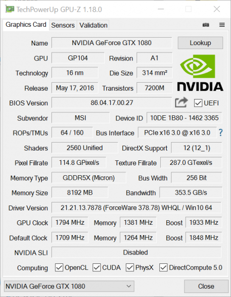GPU-Z v1.18.0